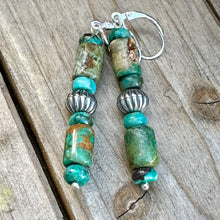 Load image into Gallery viewer, E0662 Navajo Pearls Turquoise Earring (2.2”)
