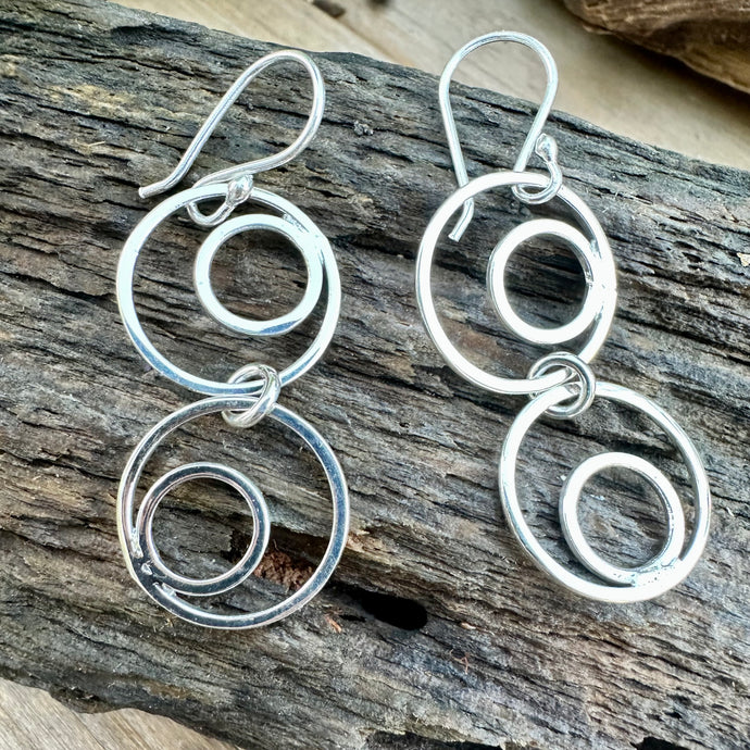 E0634 Circles Earrings  2”