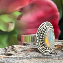 Load image into Gallery viewer, Size 9 - Ethiopian Opal Sterling Silver Ring
