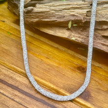 Load image into Gallery viewer, N0660 Herkimer Diamond Mesh  Sterling Silver Necklace (18”-20”)
