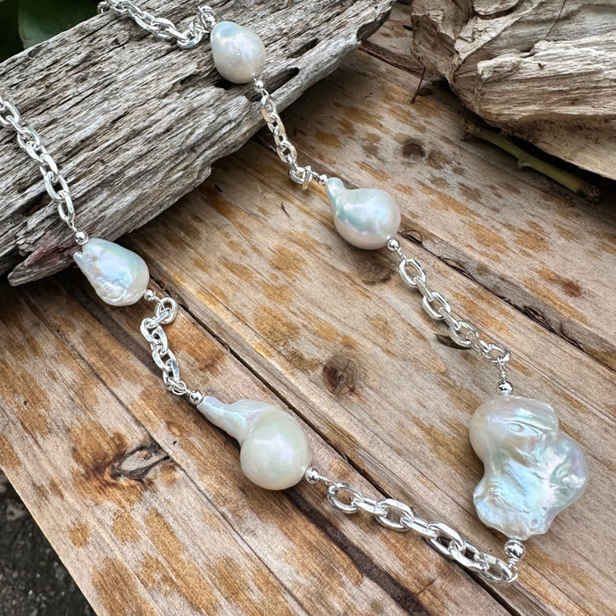 N0708  Baroque Pearls Necklace (26”)