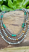 Load image into Gallery viewer, N0684  Navajo Pearls CZ Necklace (18”-20”)
