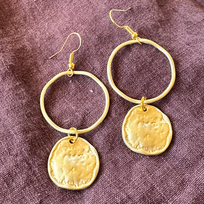 2.5” Matte Gold Earrings