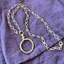 Load image into Gallery viewer, Gold Circle Necklace (20” + 1.5”)
