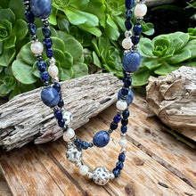 Load image into Gallery viewer, N0711  Dumortierite Blue Necklace (20”-22”)
