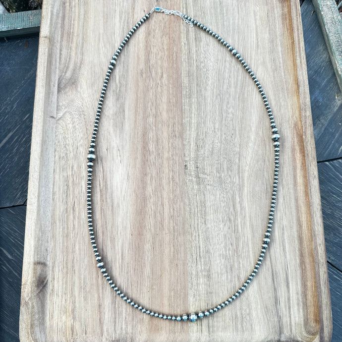 SN0117.   28”-30” Navajo Pearls Necklace