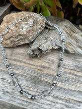 Load image into Gallery viewer, SN0119.  16”-18” Navajo Pearls Quartz Sterling Necklace
