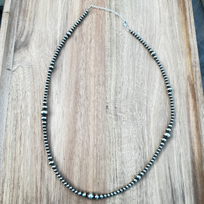 SN0115.  22”-24” Navajo Pearls Necklace