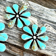 Load image into Gallery viewer, FC0101.  Turquoise Daisy Earrings
