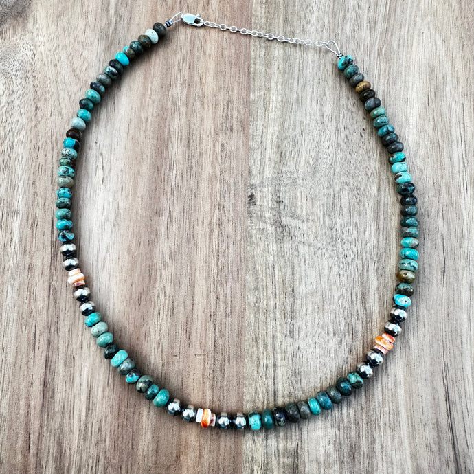 SN0126.  16”-18” Navajo Pearl Necklace